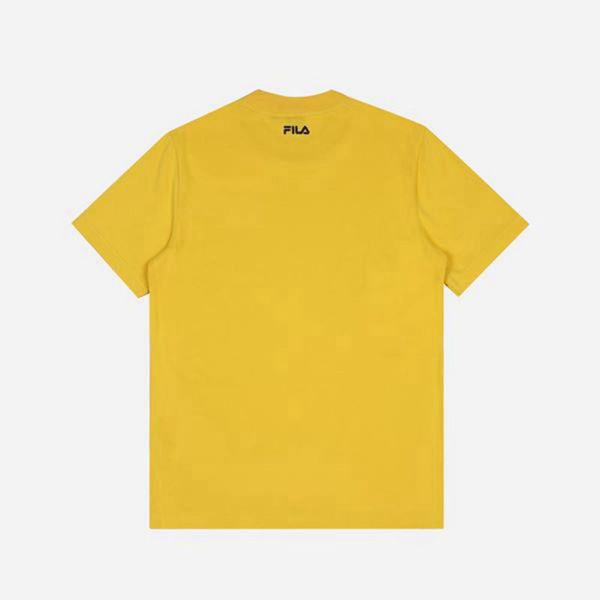 Fila S/S Men's T-Shirts - Yellow,NZ 273-67085